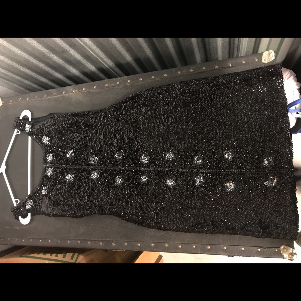 Black Sequence Mini Dress